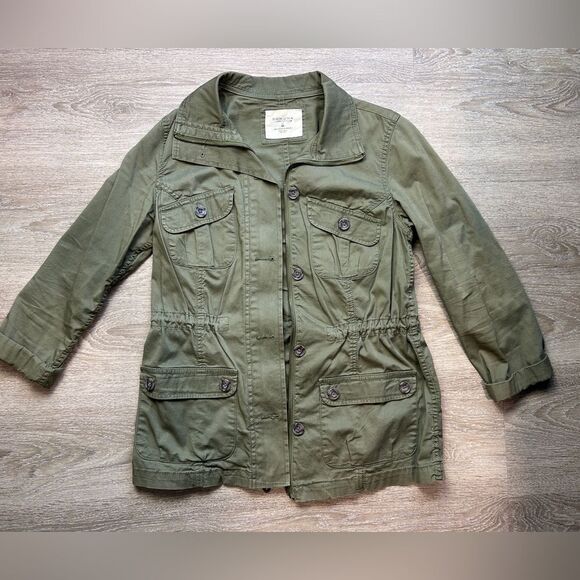 SONOMA | Army Green Khaki Coat Size Small - Picture 1 of 7